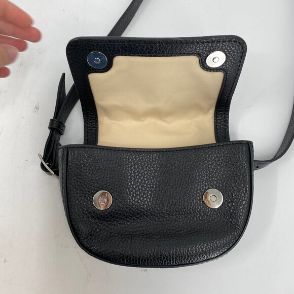 J. Crew Black Mini Pebbled Leather Belt Bag | Stylish & Versatile - Picture 3 of 12